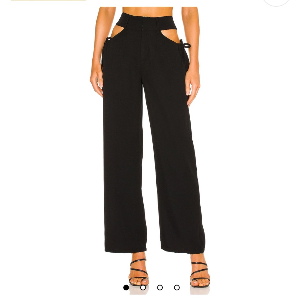 Benny Pants- cutout wide leg black pants